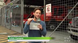 Julián Campos vivió la experiencia de ser bombero por un día.
