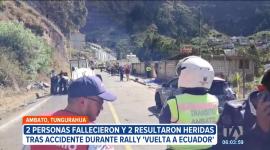 Dos personas murieron tras el volcamiento de un automóvil que participaba en el rally "Vuelta a la República del Ecuador 2025", en Ambato. El siniestro obligó a suspender temporalmente el campeonato nacional.

Un reportaje de Edith Jácome