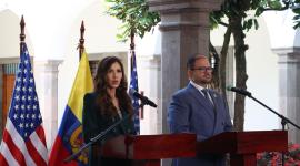 El presidente Daniel Noboa y la Secretaría de Seguridad de los EEUU., Kristi Noem,  se reunió en Carondelet.