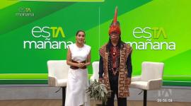Manari Ushigua, líder espiritual de la comunidad Zápara de Ecuador, explicó cómo funcionan las limpias espirituales.