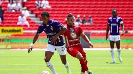 Campeonato Nacional de fútbol Liga Pro 2025. Partido entre Liga De Quito LDUQ vs Mushuc Runa, jugado en el estadio Rodrigo Paz Delgado.Foto: Patricio Terán / API