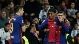 FC Barcelona celebrando un gol.