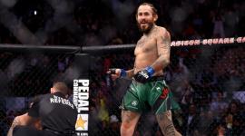 Chito Vera celebrando su victoria en el MSG luego de derrotar por KO a Frankie Edgar en el tercer asalto.
