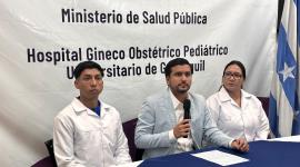 El ministro de Salud, Jimmy Martin, dio una rueda de prensa, este martes 12 de agosto del 2025, sobre la muerte de 12 recién nacidos en Guayaquil