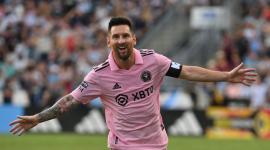 El argentino Lionel Messi celebra un gol en el Inter Miami.