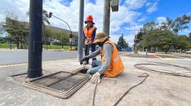 Cierres viales por trabajos para soterramiento de cables en La Pradera