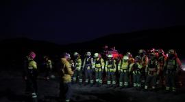 El Cuerpo de Bomberos de Quito desplegó personal para apoyar en el incendio del Parque Nacional Cotacachi.