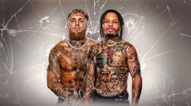 Jake Paul a la izquierda enfrentará a Gervonta Davis a la derecha en un combate de exhibición.
