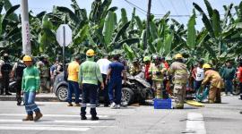 Personas del Cuerpo de Bomberos de Santa Rosa atendió la emergencia registrada este jueves 21 de agosto del 2025.