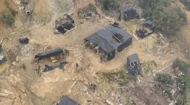Soldados ecuatorianos hallaron campamentos de minería ilegal en las parroquias La Merced y Buenos Aires, en el cantón Urcuquí, Imbabura, este viernes 22 de agosto del 2025.