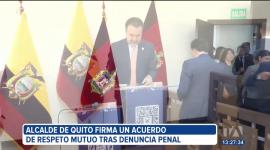 La denuncia penal que podía derivar en prisión para el alcalde de Quito, Pabel Muñoz, concluyó este martes 26 de agosto con un acuerdo de respeto mutuo.
Un reportaje de Brigette Mancheno
