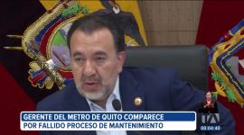 El gerente del Metro de Quito compareció ante el Concejo Metropolitano por el fallido proceso de contratación de mantenimiento del sistema, pero la sesión terminó sin quórum.
Un reportaje de Ismenia Solórzano