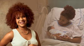 La pesista ecuatoriana Angie Palacios se convirtió en madre de una niña.