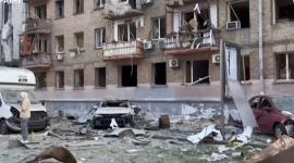 Un edificio dañado luego de un ataque con misiles rusos en Kiev, en medio de la invasión rusa de Ucrania, el 28 de agosto de 2025.