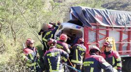 Un siniestro de tránsito en la Panamericana Norte, en la vía Guayllabamba - Tabacundo.