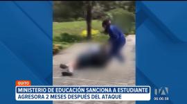 Tras dos meses, el Ministerio de Educación aplicó sanciones a la estudiante que agredió brutalmente a otra en una unidad educativa de Quito. El caso pasó al ámbito penal y ahora está en manos de la Fiscalía, que determinará el tipo de delito cometido.

Un reportaje de María Fernanda Utreras