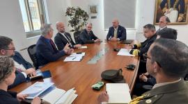 Reunión de la delegación del Congreso de los Estados Unidos con el Ministro de Defensa, Gian Carlo Loffredo.