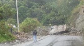 El cierre vial en el tramo Baeza - Papallacta este martes 2 de septiembre del 2025.