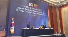 Ecuador y Corea del Sur firmaron este martes, 2 de septiembre, un acuerdo estratégico de cooperación económica. El convenio permitirá que el 98,8% de la oferta exportable del país ingrese con arancel cero.

Un reportaje de Daniela Valencia