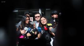 Amanda y Tamia Villavicencio acudieron a la audiencia de formulación de cargos en el caso Villavicencio en el Complejo Judicial.