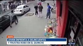 Un joven se enfrentó a varios delincuentes que intentaron robarle sus pertenencias en el sector de El Quinche, en el nororiente de Quito. El hecho generó preocupación entre vecinos y comerciantes de la zona quienes piden mayor resguardo policial.
Un reportaje de Gustavo Jaramillo