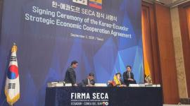 Las autoridades de Ecuador y Corea formaron un acuerdo comercial para mejorar las relaciones comerciales entre ambos países.