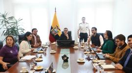 Sesión del Comité Nacional de Salud Pública (CONSAP) en el Palacio de Carondelet, en Quito, el 5 de septiembre de 2025.