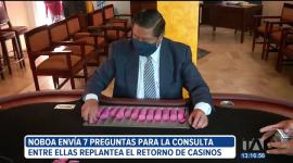 El Ejecutivo replantea la pregunta sobre el retorno de los casinos y salas de juego, esta vez sin mencionar impuestos para la actividad. Especialistas analizan la propuesta, mientras la ciudadanía mantiene opiniones divididas.

Un reportaje de Carlos Sacoto