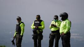 Manifestaciones en las afueras de Quito, sector Calderón