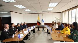 La reunión entre las autoridades de Fiscalía y la Embajada de Italia en Ecuador.