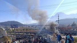 Las protestas se registraron este lunes 22 de septiembre del 2025 en las vías de Otavalo.