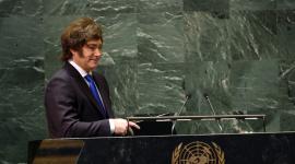 El presidente de Argentina, Javier Milei, durante la Asamblea General de la ONU este miércoles 24 de septiembre del 2025.