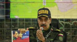 Presidente de Venezuela, Nicolás Maduro, hablando durante el vigésimo aniversario del Comando Estratégico Operacional de la Fuerza Armada Nacional Bolivariana (Ceofanb).