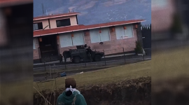 Militares se desplegaron en Otavalo por las intensas protestas del domingo 28 de septiembre del 2025.