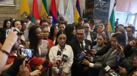 Los asambleístas correístas abadonaron la sesión de la Asamblea el 16 de septiembre del 2025.