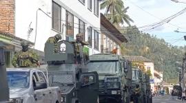 La Fuerza Pública se movilizó a Imbabura, donde es el epicentro del paro nacional.