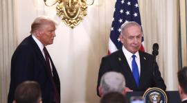 El presidente Donald Trump y el primer ministro israelí, Benjamin Netanyahu dieron una rueda de prensa, este lunes 29 de septiembre del 2025, tras reunión en la Casa Blanca