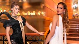 Samantha Quenedit y Flavia López en la cena especial del Miss Grand International.