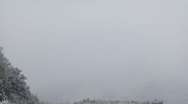 Papallacta se cubre de nieve este viernes 3 de octubre del 2025.