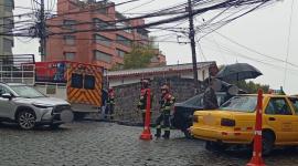 Un choque múltiple se registró en el sector Bellavista, norte de Quito, este viernes 3 de octubre del 2025.