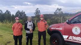 Bomberos de Quito rescató a un joven de 19 años en Pasochoa