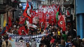 Marcha convocada por los Trabajadores, movimientos sociales, en contra de las políticas del Gobierno Nacional.Fotos : API / Rolando Enríquez