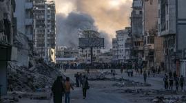 Un ataque aéreo israelí se perpetró en el barrio de Tal Al Hawa durante una operación militar en la ciudad de Gaza, este 6 de octubre del 2025