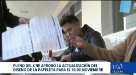 El Consejo Nacional Electoral aprobó la actualización del diseño de la papeleta para la consulta popular y referéndum del próximo 16 de noviembre. Las cuatro preguntas se imprimirán en una hoja tamaño A3 y se modificarán dos fechas del calendario electoral.
Un reportaje de María Fernanda Utreras