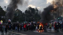 Grupos sociales y estudiantes  de la Universidad Central, protestan contra las medidas adoptadas del Gobierno Nacional.
