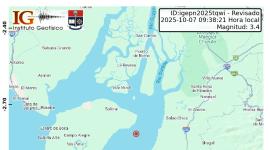 El sismo ocurrió a 24.68 km de Balao, Guayas, este martes 7 de octubre del 2025