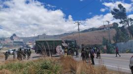 La presencia de policías y militares en El Tambo, en Cañar.
