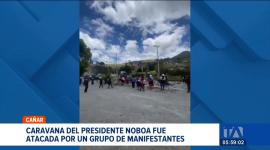 La caravana del presidente de la República, Daniel Noboa, fue atacada la mañana de este martes por un grupo de manifestantes durante su visita a la provincia del Cañar. La agenda del primer mandatario concluyó en Cuenca.

Un reportaje de Iván Rodríguez