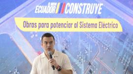 Daniel Noboa en inauguración de termoeléctrica en El Oro