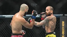 Marlon Vera en su pelea contra Aiemann Zahabi el pasado 18 de octubre en Vancouver, Canadá.